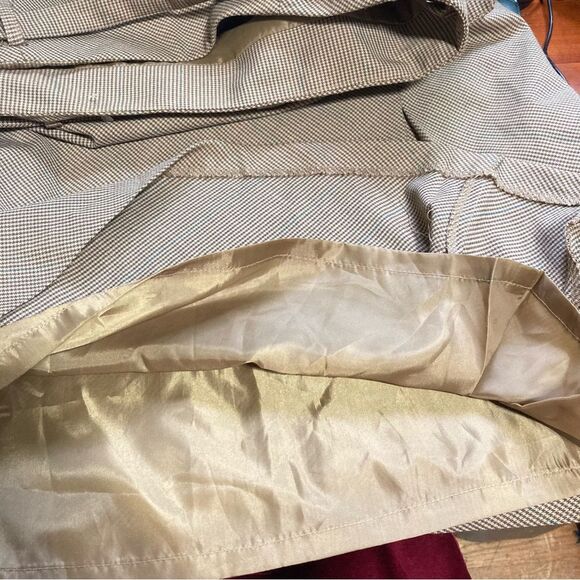 JACLYN SMITH Houndstooth Zip Belted Brown Maxi Career Skirt Womens Size 12 - Picture 7 of 15